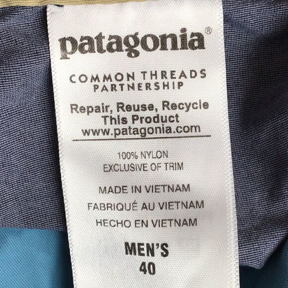 Patagonia Navy and Light Blue Board Short Swim Trunks - Picture 8 of 8